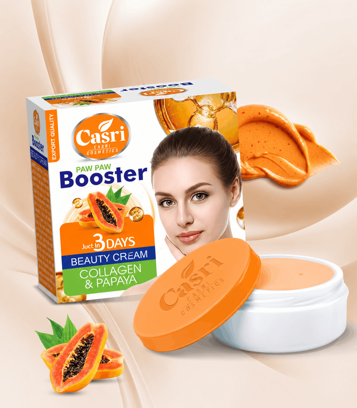 c2ec3995-fc24-462e-a581-32f3336eeeb0 (1) Casri Paw Paw Booster Beauty Cream with Collagen & Papaya - Image 1